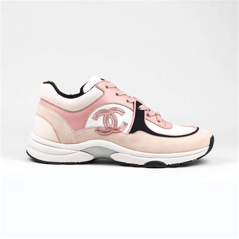 pink Chanel trainers